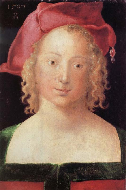 Albrecht Durer Young Woman with a Red Beret oil painting image